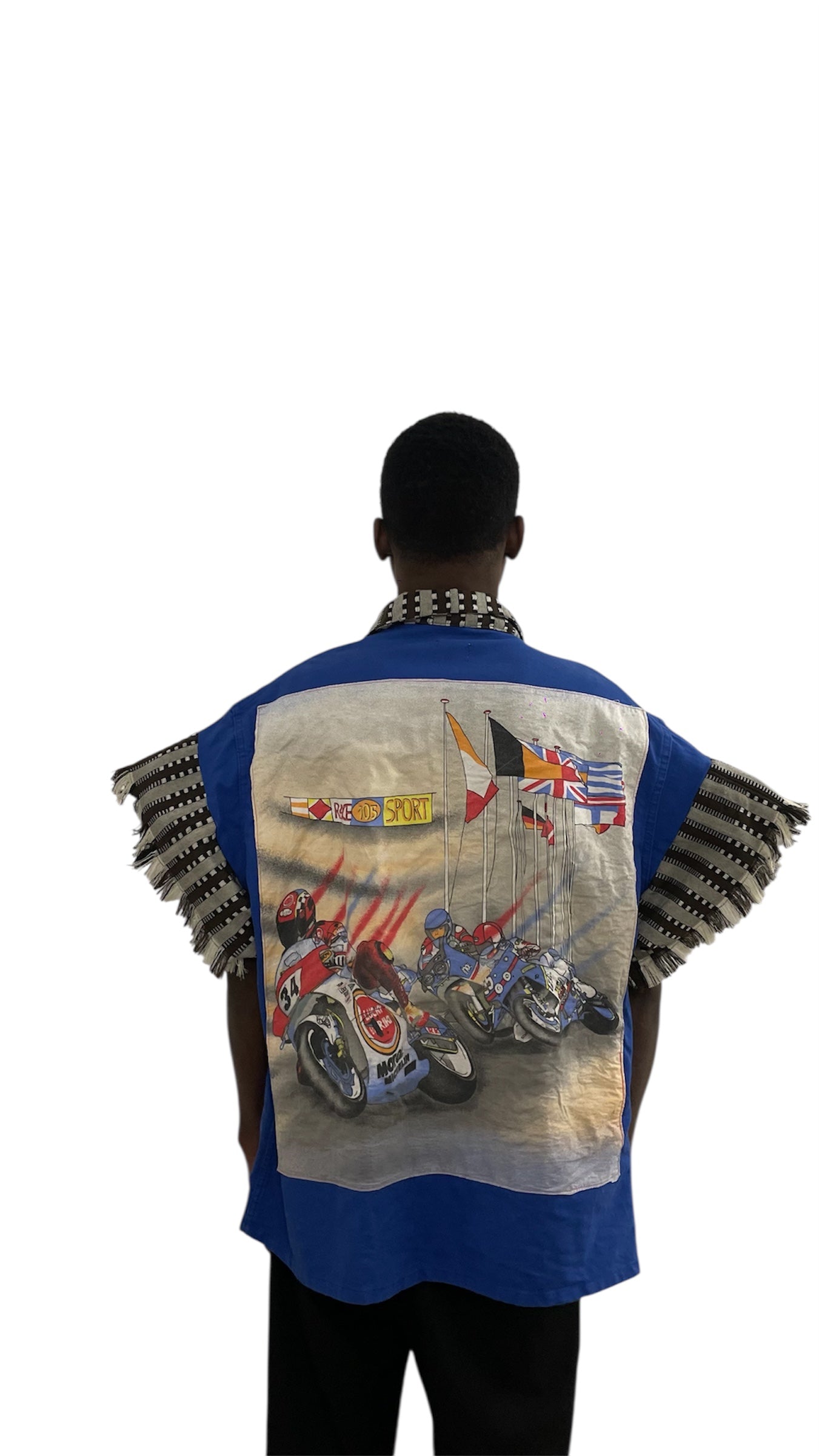 Veste à dos motard