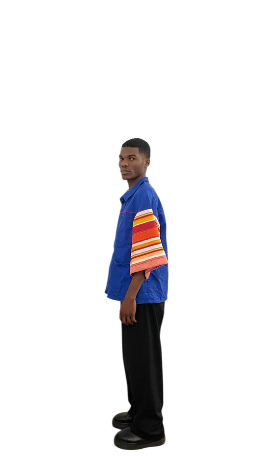 Veste kimono à rayures